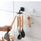 Kitchen Organizer Swivel Hooks Hole Free Multifunctional Rotatable Hooks 4