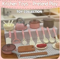 kids kitchen toy set 28 pcs play kitchen accessories cooking pretend food hot play pots