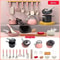 Kids Kitchen Toy Set 28 PCS Play Kitchen Accessories Cooking Pretend Food Hot Play Pots 6