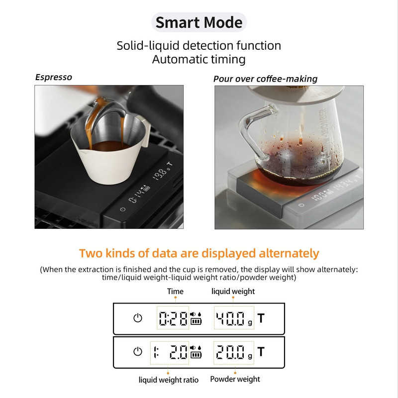 Digital Kitchen Coffee Scale High Precision Rechargeable Barista Scale 3