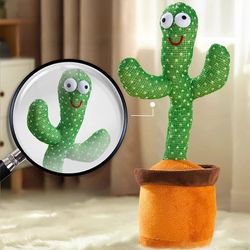 interactive dancing cactus plush led voice replay toy