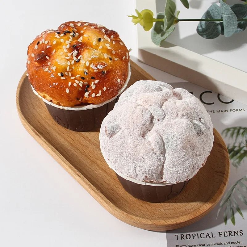 Fake Cake Bread Cupcake Pastry Bakery Artificial Soft Bread Food Model Props Refrigerator Stickers 2