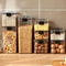 High Quality Sealed Jar Food Storage Box Transparent Plastic Kitchen Organizer 0