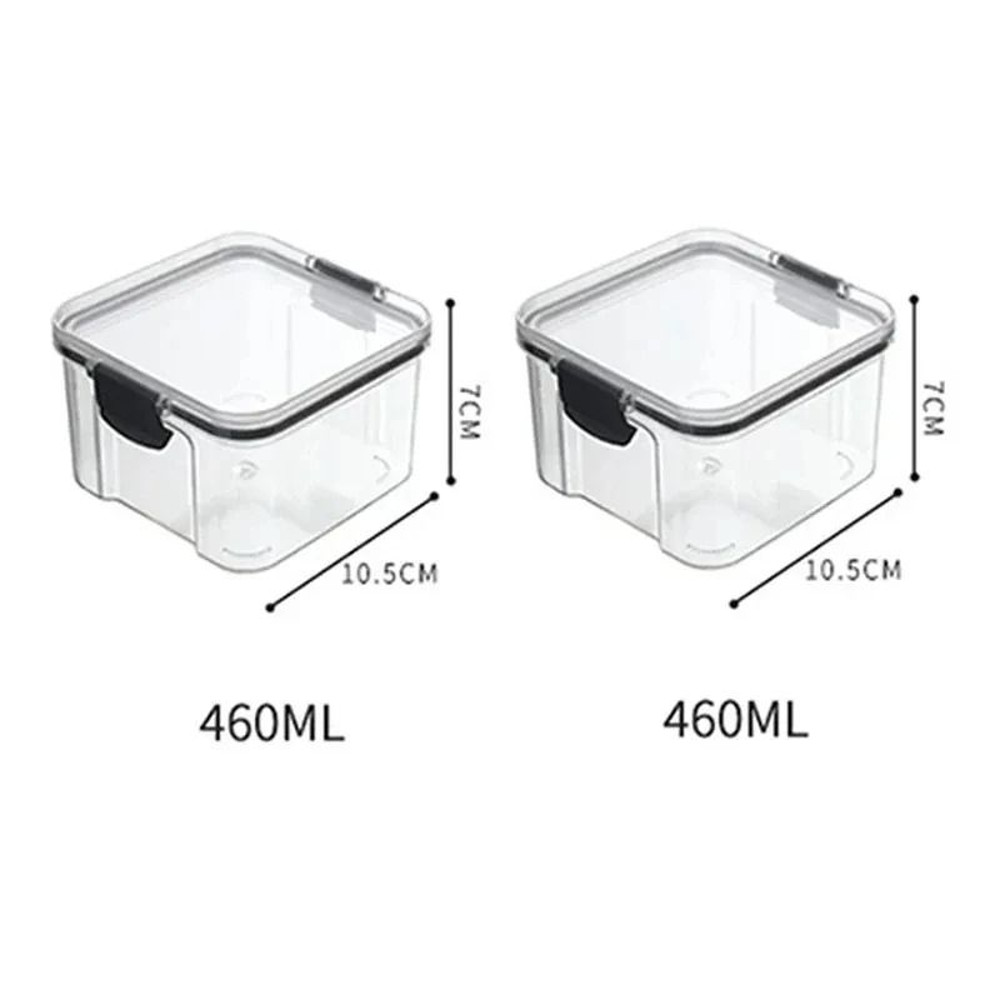 High Quality Sealed Jar Food Storage Box Transparent Plastic Kitchen Organizer 13