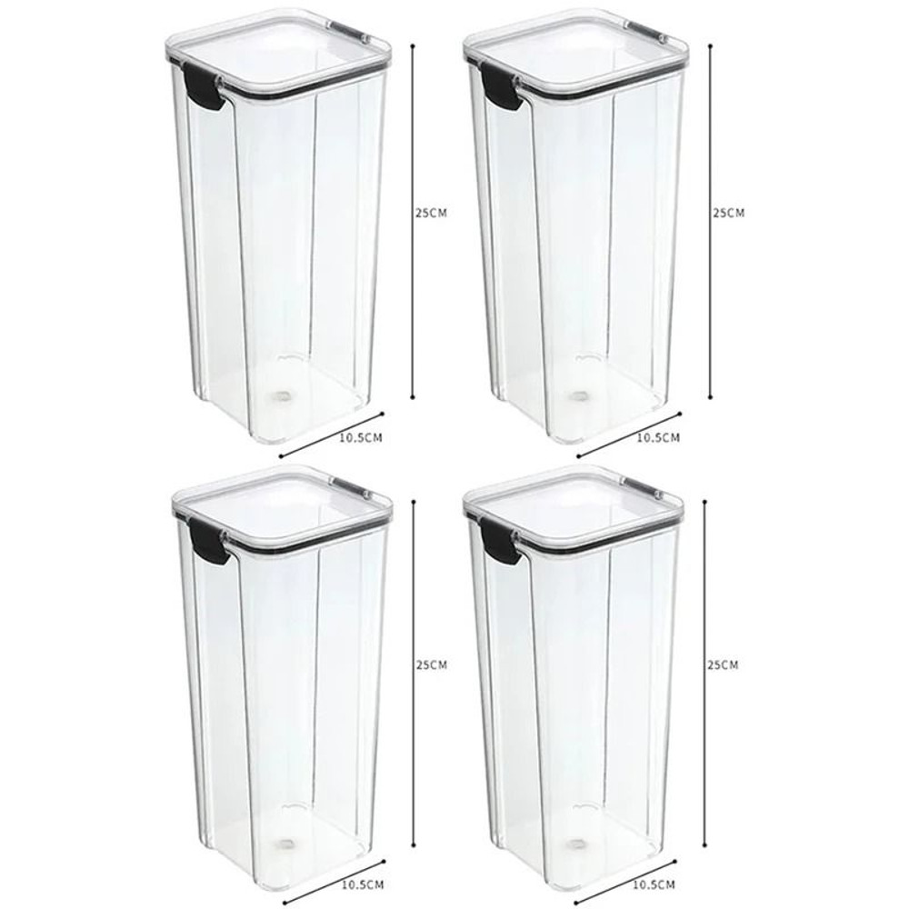High Quality Sealed Jar Food Storage Box Transparent Plastic Kitchen Organizer 20