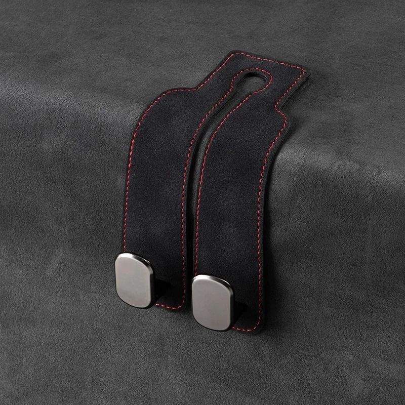 Car Seat Back Double Hook Suede Rear Storage Organizer 10