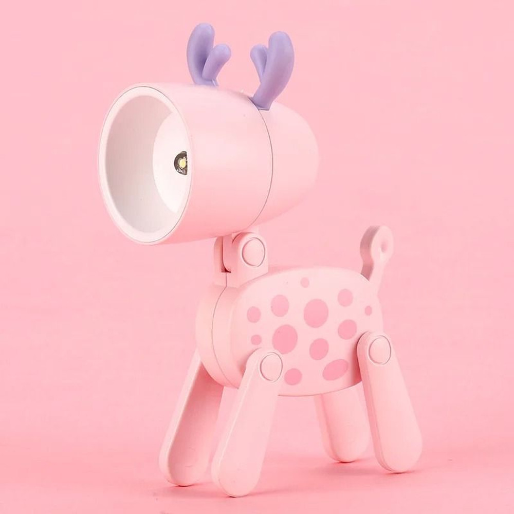 Mini LED Night Light Folding Desk Lamp Cartoon Pet Dog Deer Shape 14
