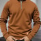 Half Zipper Sweatshirt Long Sleeve Solid Color Pullover For Men 5