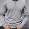 Half Zipper Sweatshirt Long Sleeve Solid Color Pullover For Men 7