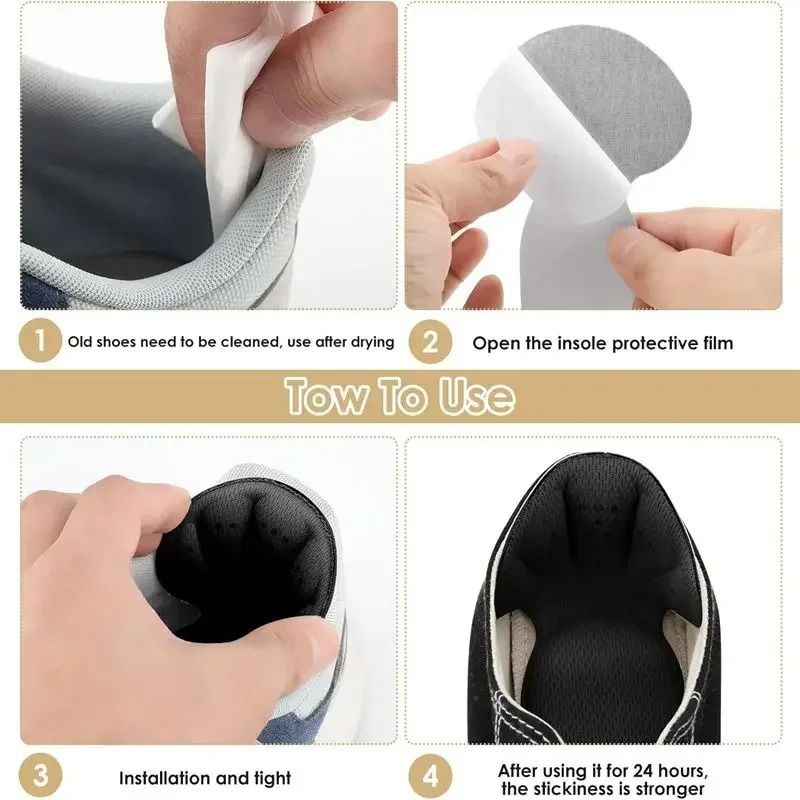 2 In 1 Sponge Heel Cushion ShoeCover Back Inserts 5