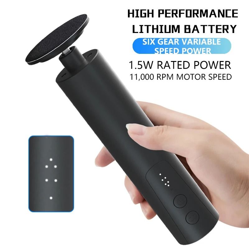 Electric Foot Callus Remover Pedicure Tool Set With Replacement Sandpaper 2