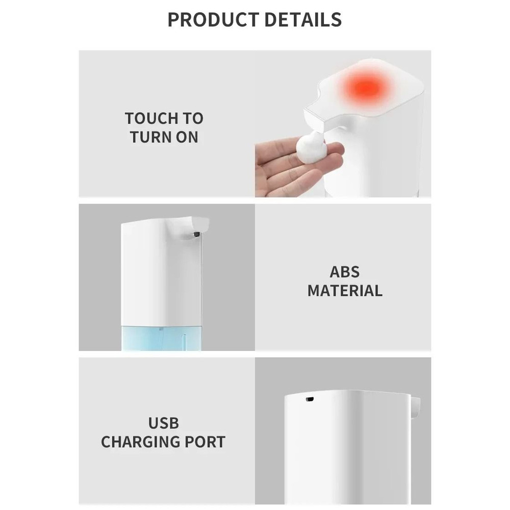 Automatic Infrared Sensor Soap Dispenser USB Rechargeable For Kitchen And Bathroom 1