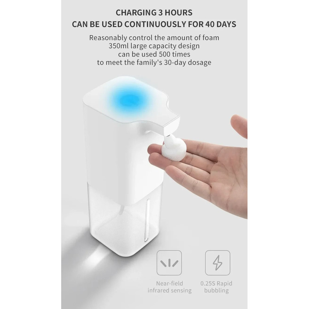 Automatic Infrared Sensor Soap Dispenser USB Rechargeable For Kitchen And Bathroom 5