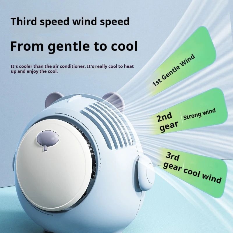 Portable Mini Rechargeable Bladeless Fan With 3 Wind Speeds 1