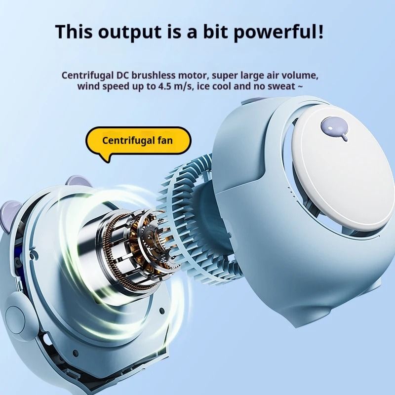 Portable Mini Rechargeable Bladeless Fan With 3 Wind Speeds 2