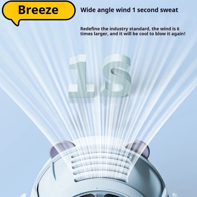 Portable Mini Rechargeable Bladeless Fan With 3 Wind Speeds 3