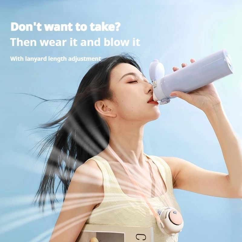 Portable Mini Rechargeable Bladeless Fan With 3 Wind Speeds 5