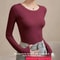 Autumn Winter Slim Fit Long Sleeve Thermal Base Shirt For Women 9