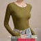 Autumn Winter Slim Fit Long Sleeve Thermal Base Shirt For Women 1