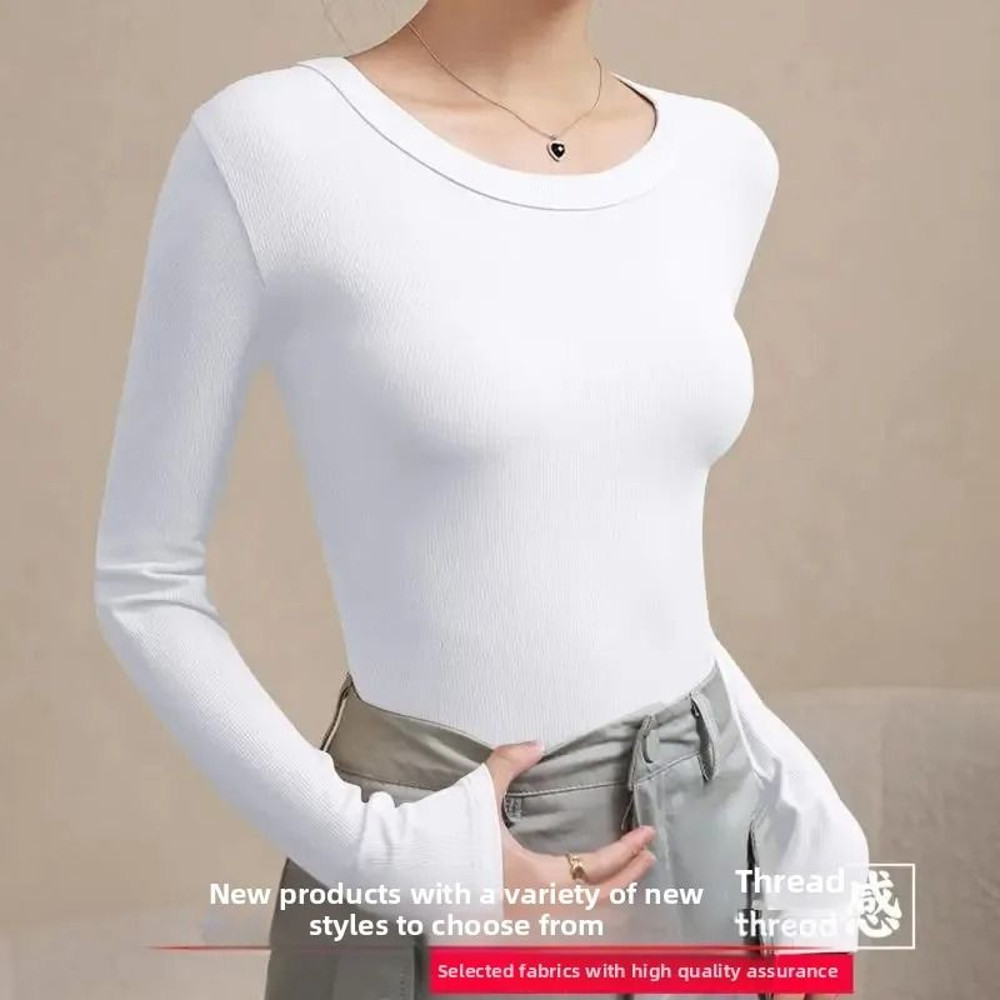 Autumn Winter Slim Fit Long Sleeve Thermal Base Shirt For Women 2