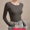 Autumn Winter Slim Fit Long Sleeve Thermal Base Shirt For Women 4