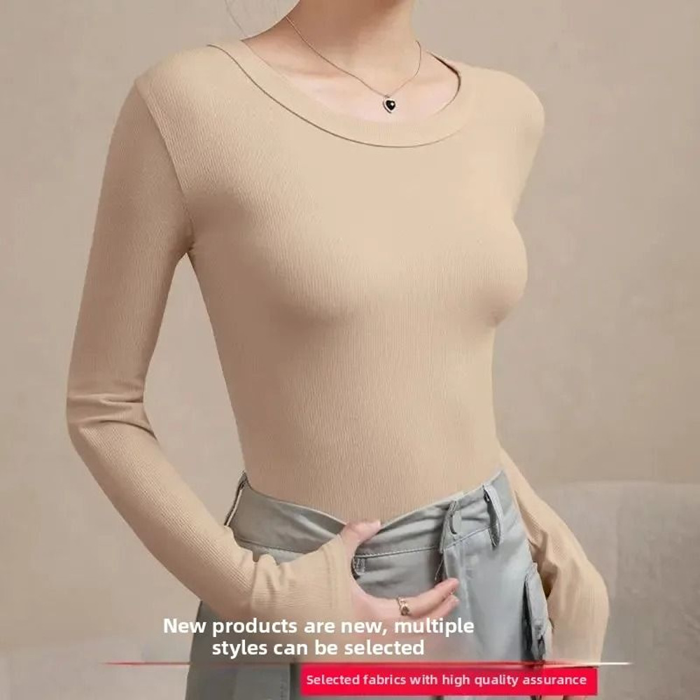 Autumn Winter Slim Fit Long Sleeve Thermal Base Shirt For Women 6