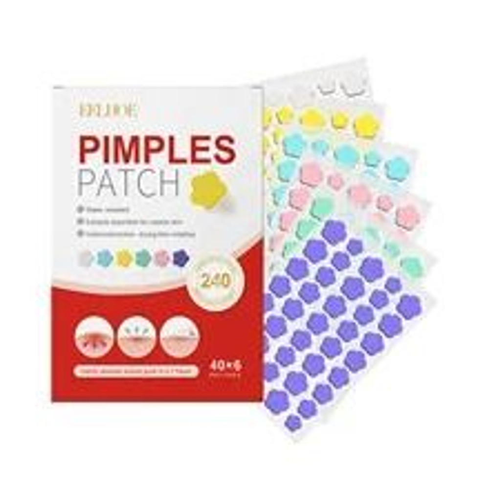Acne Pimple Patch 240pcs Heart Star Flower Round Shape Moisturizing Blemish Covers 9