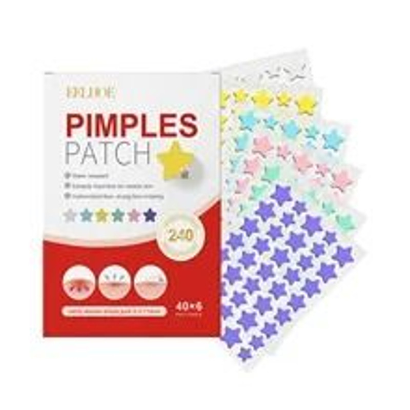Acne Pimple Patch 240pcs Heart Star Flower Round Shape Moisturizing Blemish Covers 7