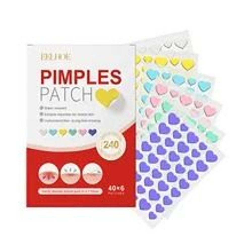 Acne Pimple Patch 240pcs Heart Star Flower Round Shape Moisturizing Blemish Covers 8