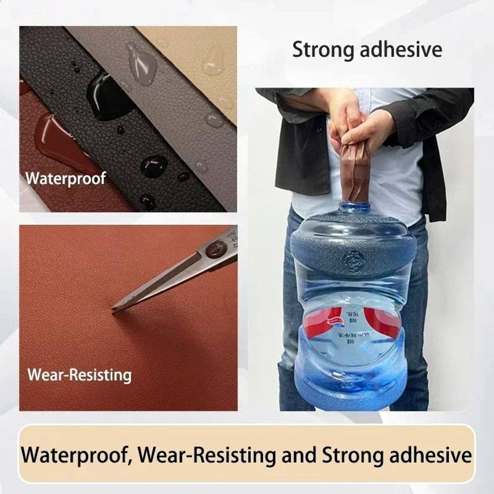 Self Adhesive Faux Leather Repair Patch Waterproof Durable For Car Seats Chairs Sofas Furniture 1