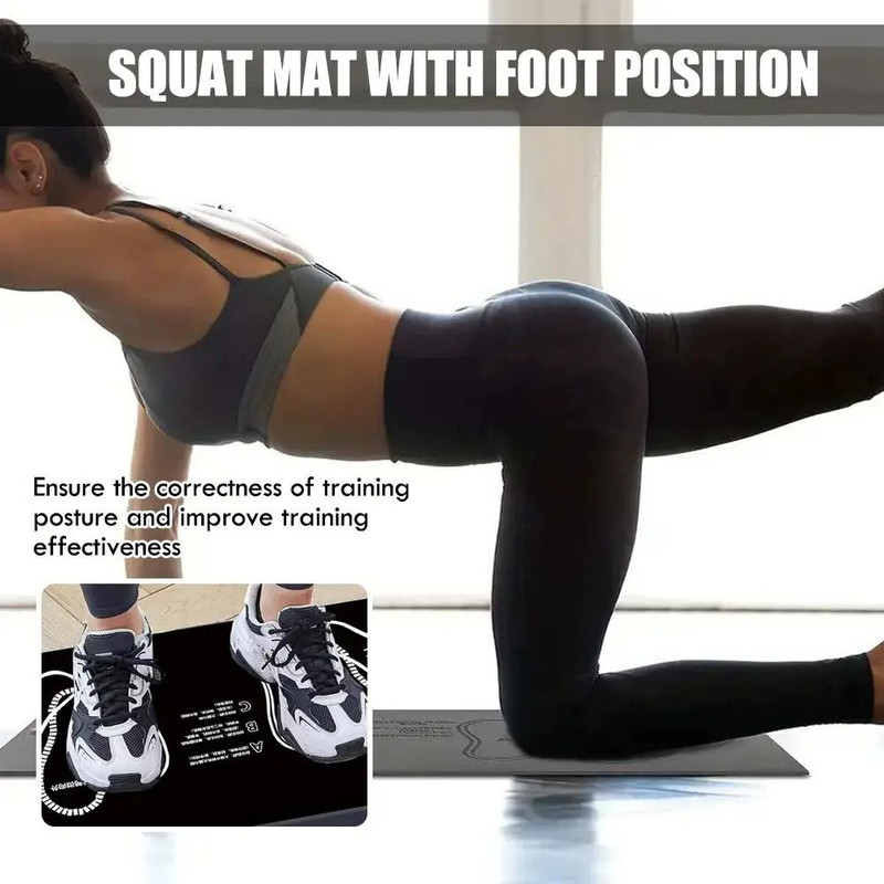 Fitness Squat Target Mat Exercise Posture Correction Rug For Home Gym Workout 3