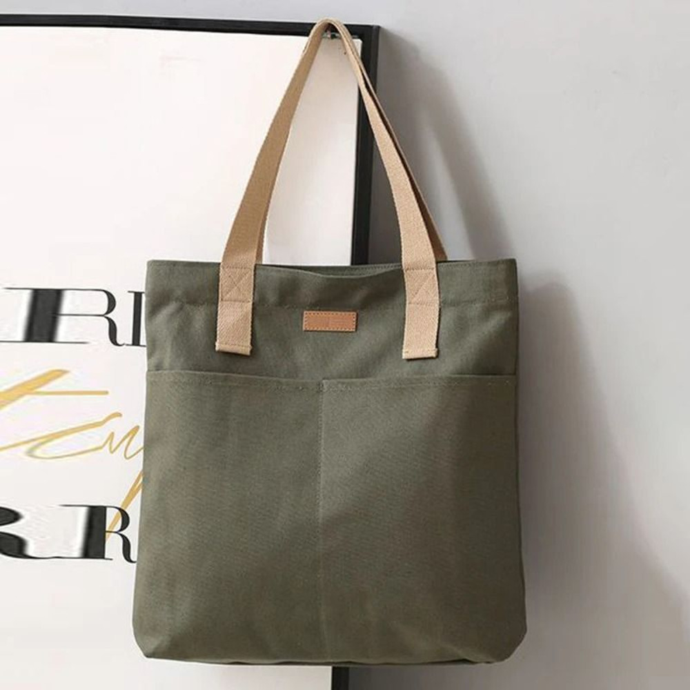 Women Tote Bag Canvas Large Capacity Convenient Practical Commuter Bag 6