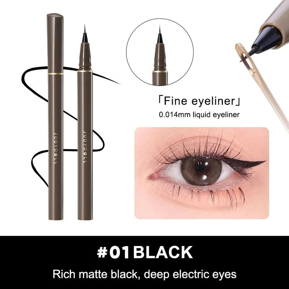 Judydoll Precision Liquid Eyeliner Pen Ultra Fine Tip Waterproof Smudge Proof 24 Hour Long Lasting 11