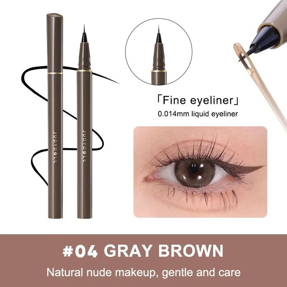 Judydoll Precision Liquid Eyeliner Pen Ultra Fine Tip Waterproof Smudge Proof 24 Hour Long Lasting 7