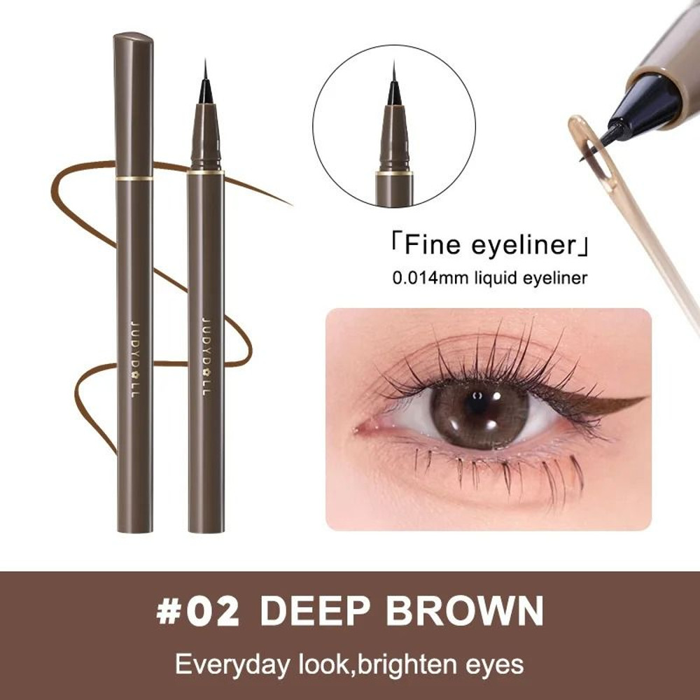 Judydoll Precision Liquid Eyeliner Pen Ultra Fine Tip Waterproof Smudge Proof 24 Hour Long Lasting 8