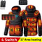 Mens Heated Jacket USB Winter Outdoor Electric Heating Thermal Coat 0