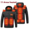 Mens Heated Jacket USB Winter Outdoor Electric Heating Thermal Coat 7