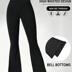 womens super soft flare pants high waisted tummy control workout yoga leggings bell bottoms