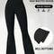 Womens Super Soft Flare Pants High Waisted Tummy Control Workout Yoga Leggings Bell Bottoms 0