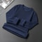 Mens Fleece Lined Long Sleeve Crew Neck Base Shirt Thickened Casual Long Sleeve Top 6