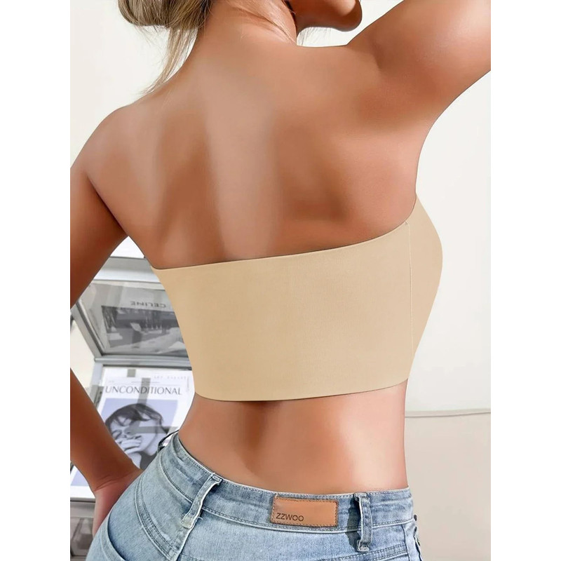 Women Strapless Seamless Front Button Bra Smooth Comfortable Underwear 3