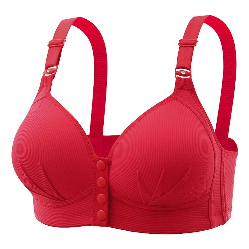 Women Front Buckle Push Up Bra Adjustable Thin Cup Seamless Comfortable Underwear 10