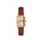 Women Retro Square Quartz Watch Leather Strap Casual Wristwatch 9