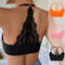Women Ribbed Backless Wireless Bra Solid Color Breathable Underwear 0