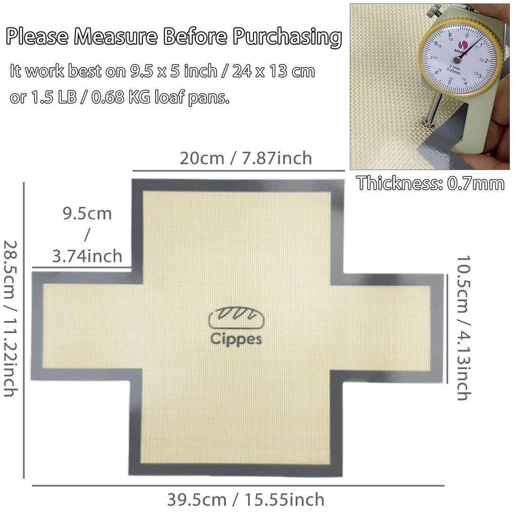 Silicone Bread Loaf Pan Liner Reusable Nonstick Baking Mat For 95 X 5 Inch Pans 1