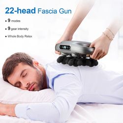 product name 22 head fascia gun high frequency vibration body massage gun