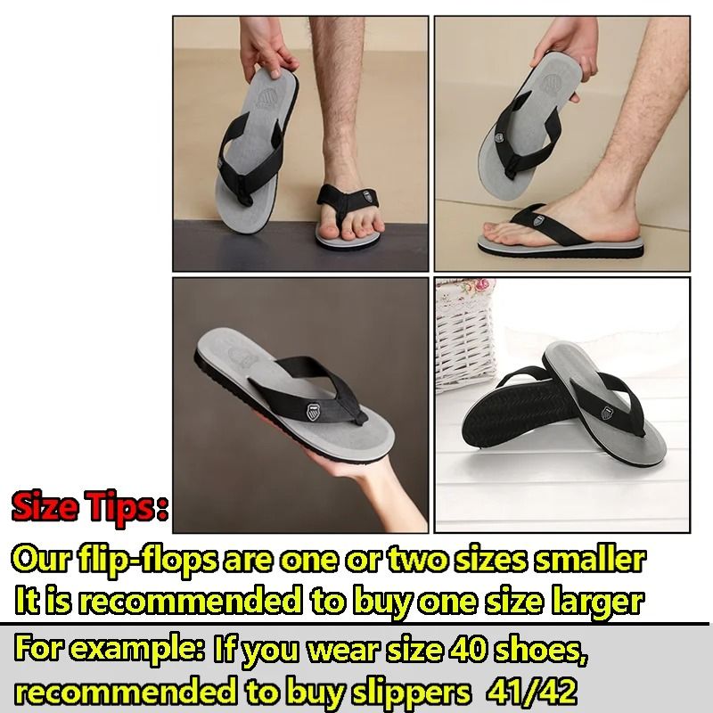 Men Casual Flip Flops Fashion Beach Slides Non Slip House Slippers 3