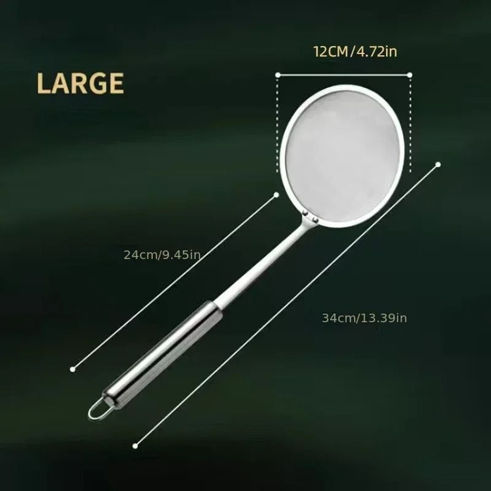 Fat Skimmer Spoon Stainless Steel Fine Mesh Strainer Spoon 7