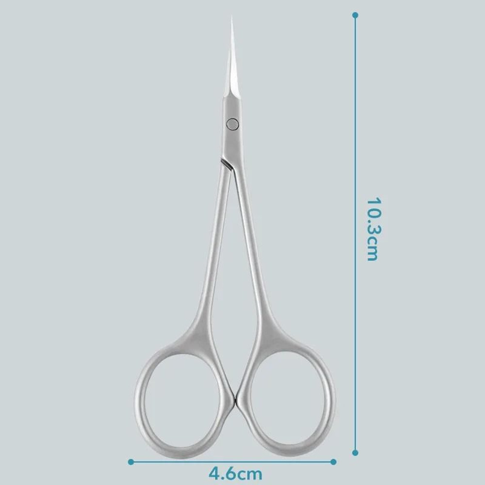 Stainless Steel Cuticle Scissors Dead Skin Remover Nail Art Clippers Curved Tip 5