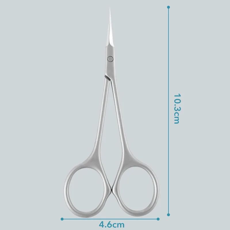 Stainless Steel Cuticle Scissors Dead Skin Remover Nail Art Clippers Curved Tip 5